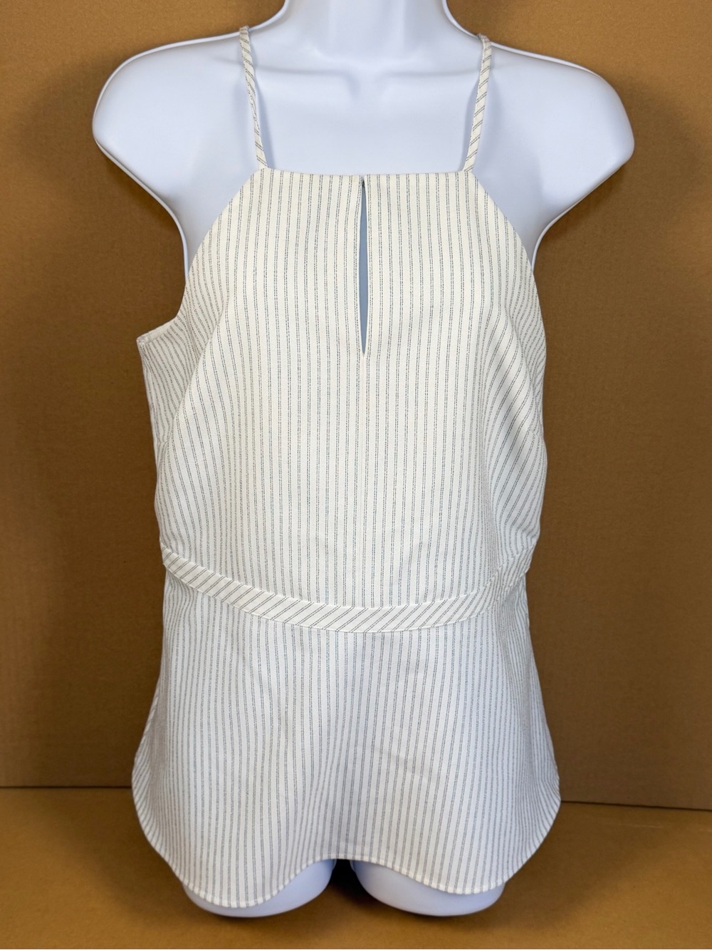 Women's Striped Banana Republic Sadie High Neck Peplum Top Size 8P